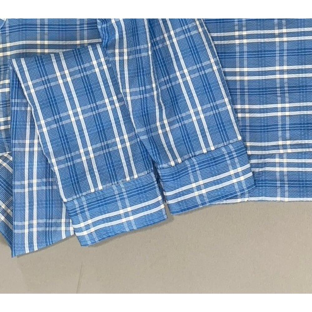 LL Bean Lightweight Vented Seersucker Fishing Shirt w/ Zip Pocket. Womens L Tall - Picture 3 of 7
